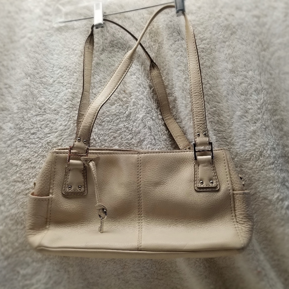 Fossil Cream leather shoulder bag